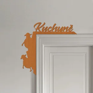 Dřevěná dekorace do rohu dveří kuchyně třešeň 21x20 cm