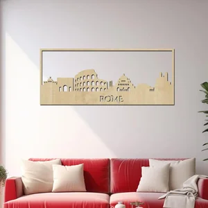 Dřevěná dekorace Řím 40x11 cm