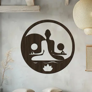 Dřevěná dekorace YIN YANG na zeď Wenge 95 cm
