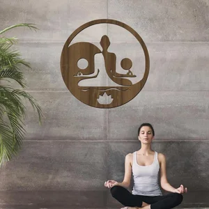 Dřevěná dekorace Ying Yang na zeď 20 cm