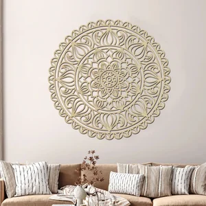 Dřevěná mandala Blahobyt 40 cm