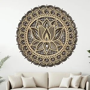 Dřevěná mandala Naděje a Síla 40 cm