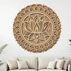 Dřevěná mandala Naděje a Síla 60 cm