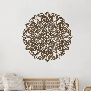 Dřevěná Mandala Otevřené Srdce 60 cm