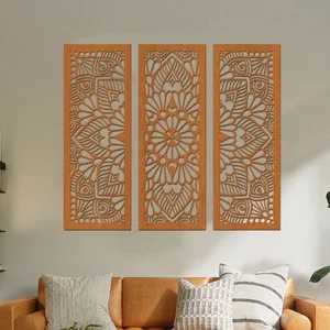 Dřevěná mandala QUADRO 3D 72x60 cm