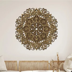 Dřevěná mandala Srdcem k úsměvu 4 vrstvy Ø 95 cm