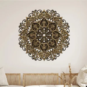 Dřevěná mandala Srdcem k úsměvu 40 cm