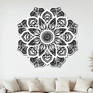 Dřevěná mandala Zářivá radost 40 cm