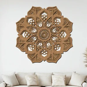 Dřevěná mandala Zářivá radost 80cm