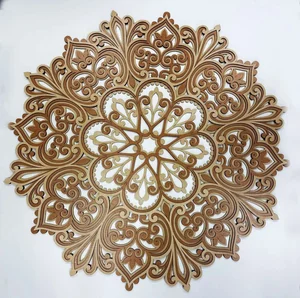 Dřevěná mandala Života 3-vrstvá 95x95 cm Javor-Buk