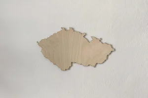 Dřevěná mapa Česka na zeď 26x15 cm Bříza
