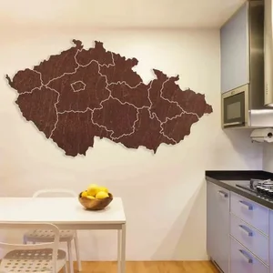 Dřevěná puzzle mapa ČR