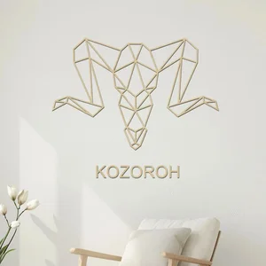 Dřevěná samolepka Kozoroh na zeď
