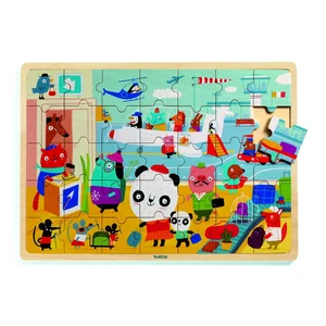 Dřevěné dětské puzzle Letiště od Djeco