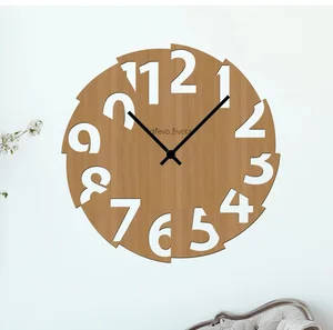 Dřevěné nástěnné hodiny HALF