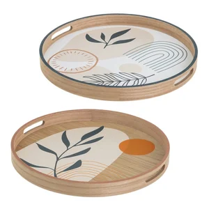 Dřevěné podnosy set 2 ks 40 cm