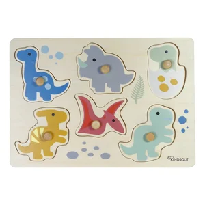 Dřevěné puzzle s dinosaury, 6 dílků
