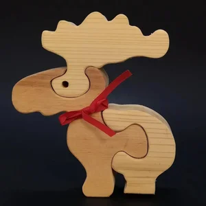 Dřevěné puzzle sob 16 cm