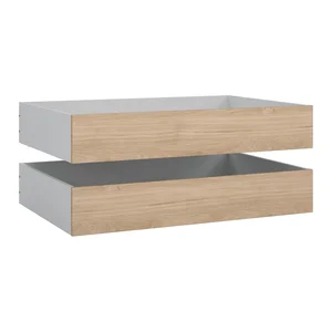 Dřevěné úložné zásuvky pod postel, sada 2 kusů, přírodní odstín Naia
