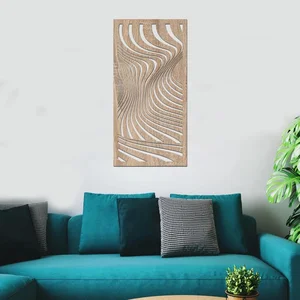 Dřevěný dekorativní panel VLNKY 20x40 cm Dub Sonoma