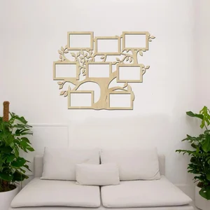 Dřevěný fotorámeček FAMILY II na zeď