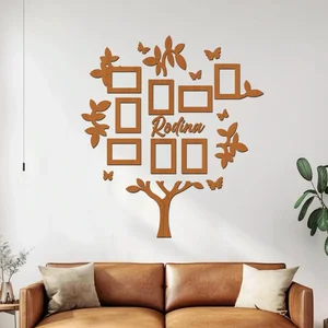 Dřevěný fotorámeček FAMILY TREE Třešeň 109x117 cm