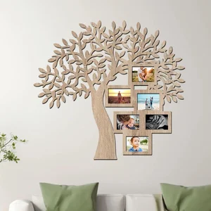 Dřevěný fotorámeček Strom Vzpomínek 81x76 cm