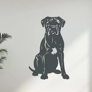 Dřevěný obraz Cane Corso Antracitová 26x40 cm
