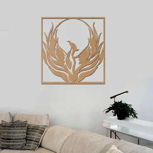 Dřevěný obraz Phoenix - Elegantní dekorace na zeď