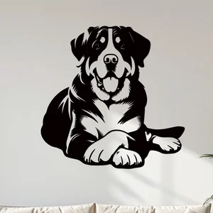 Dřevěný obraz Velký švýcarský salašnický pes 60x60 cm