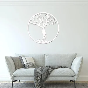 Dřevěný strom SILUETA 60 cm bílý