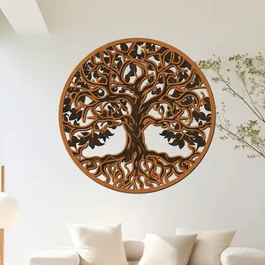 Dřevěný Strom Života 3vrstvý 95 cm Třešeň/Wenge