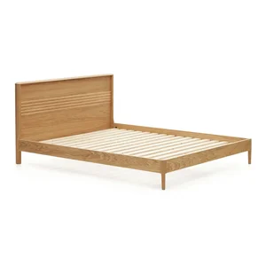 Dubová dvoulůžková postel Lenon 160×200 cm s roštem – Kave Home