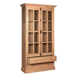 Dubová vitrína 124 × 230 × 47 cm – Lyon, Premier Housewares