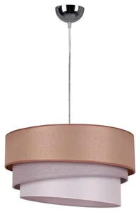 Duolla Lustr na laně TRIO 1xE27, 45 cm, hnědá/šedá/stříbrná
