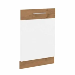 Dvířka pro vestavnou myčku VEGA ZM 713x596 – dub Lancelot / bílý HG