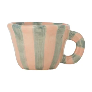 Dvoubarevný keramický šálek na espresso 110 ml Nini Bloomingville – světle zelený a světle růžový