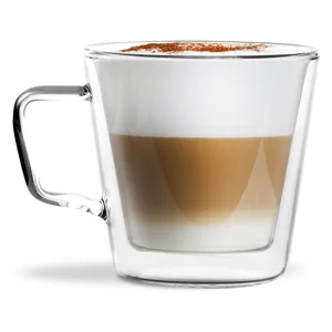 Dvoustěnné skleněné hrnky na cappuccino, sada 2 ks – 350 ml, Vialli Design