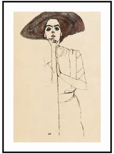Egon Schiele - Portrét ženy, plakát 50x70 cm