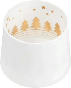 Elegantní bílý svícen z porcelánu 'Severská vánoční pohoda'