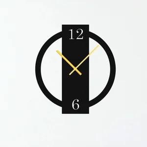 Elegantní Černé Dřevěné Nástěnné Hodiny DESIGN – 35x35 cm