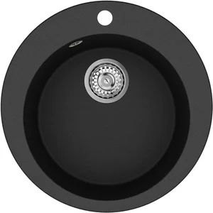 Elegantní kulatý dřez Aquastone RONDO 20 v černé metalíze