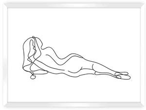 Elegantní Plakát Figure Line III