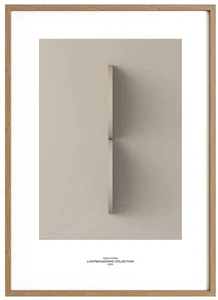 Elegantní plakát s oblými liniemi ve Smokey taupe, 500x700 mm