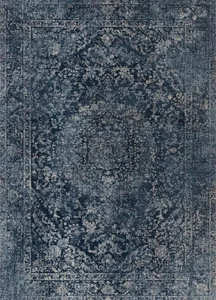 Elegantní vlněný koberec BELIZE 72412/500, 67x130 cm, Modrá/Multi-barvy