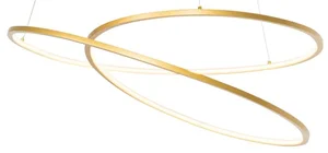 Elegantní závěsné osvětlení ve zlatě 72 cm s LED a tříúrovňovým stmíváním - Rowan