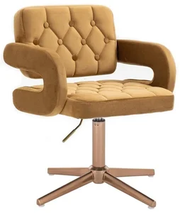 Elegantní židle ADRIA Velur s pozlaceným křížem