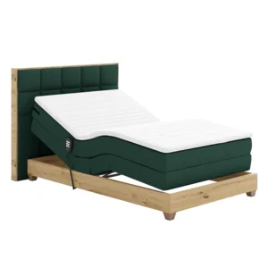 Elektrická boxspring postel TIANA 120x200 zelená/dub artisan