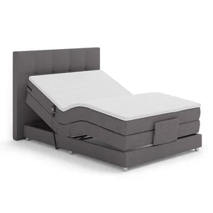 Elektrická polohovací boxspring postel šedá 120x200 – MURKO NEW