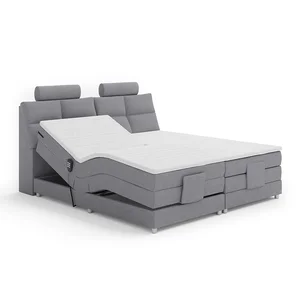 Elektrická polohovací postel Boxspring 160x200 – šedá (POLERMA NEW)